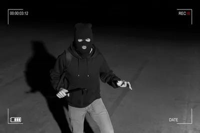 Security camera surveillance footage